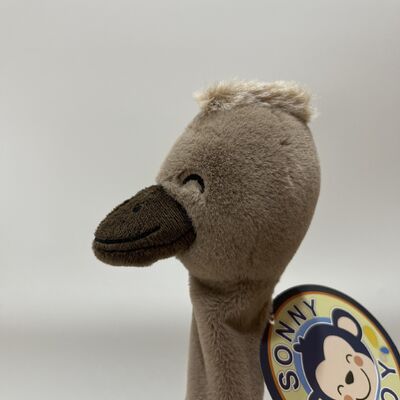 Recording and Neck-Turning Brown Ostrich Plush Toy Interactive Talking Back Ostrich