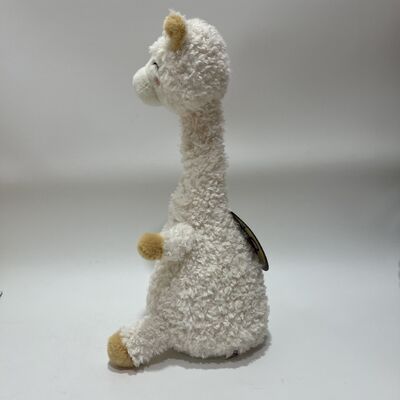 Recording and Neck-Turning White Alpaca Plush Toy Interactive Talking Back Alpaca