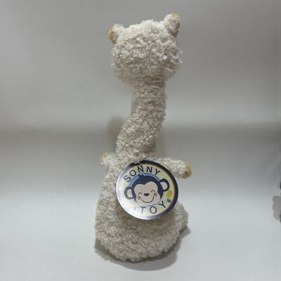 Recording and Neck-Turning White Alpaca Plush Toy Interactive Talking Back Alpaca