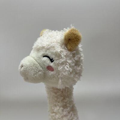 Recording and Neck-Turning White Alpaca Plush Toy Interactive Talking Back Alpaca