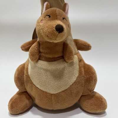 Recording and Neck-Turning Kangaroo Mother and Baby Plush Toy Interactive Talking Back Kangaroo