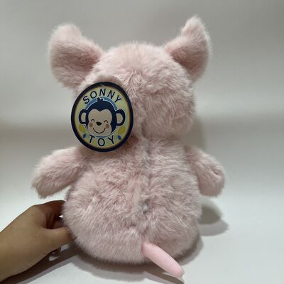 Breathing Light Sleep Soothing Pig Plush Toy Pink Closed-Eye Cute Pig Pillow Baby Sleep Aid