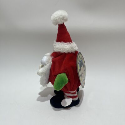 Walking Plush Santa Toy Big Beard Round Doll Walking Mechanism Animated