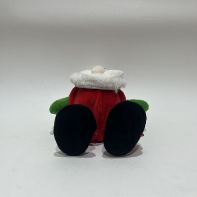 Walking Plush Santa Toy Big Beard Round Doll Walking Mechanism Animated
