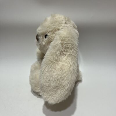 Big Ear Plush Bunny Toy Cream White Lop Rabbit Weighted Soothing Sleep Doll Birthday Gift for Kids