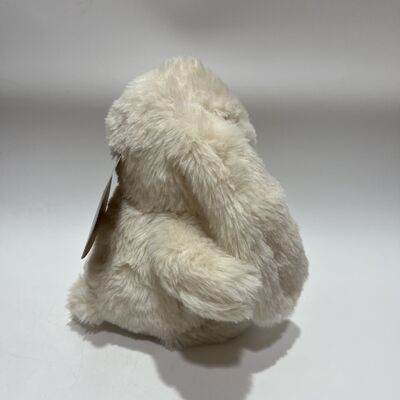 Big Ear Plush Bunny Toy Cream White Lop Rabbit Weighted Soothing Sleep Doll Birthday Gift for Kids