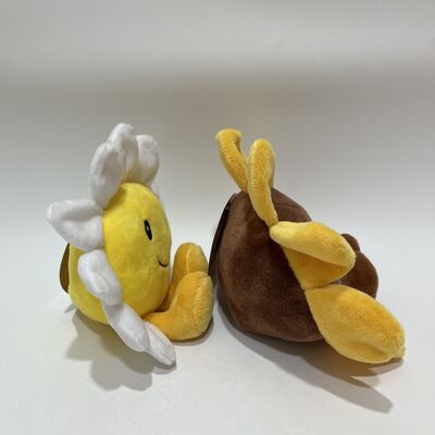 Healing Smiling Daisy and Sunflower Plush Dolls Fluffy Petals Chocolate-Colored Center Cute Short Legs