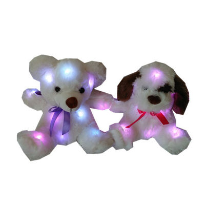 0.2M 0.66ft Stuffed Animals Teddy Bear With Led Lights 2 Asstd Dog And Bear