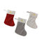 18cm 7.09in McDonald'S Soft Cable Knit Personalized Needlepoint Christmas Stockings Oem