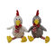 Easter Plush Toy 2 CLR Chickens With Squeeze Box