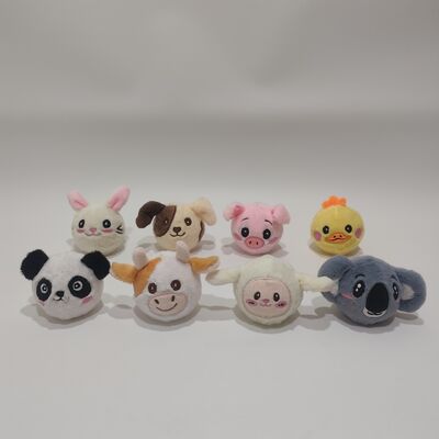 Vibrant 8-Piece Farm Animal Bouncy Ball Collection for Playtime